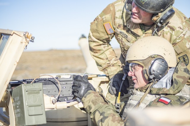 Polish soldiers attend Idaho National Guard M1 Abrams tank training in October and November to observe best practices as Polish Land Forces seek to develop their own training capability. The Idaho Army National Guard’s 204th Regional Training Institute, located at Gowen Field, specializes as an armor training schoolhouse, delivering curriculum to U.S. military armor students. During the visit, schoolhouse instructors and armor experts provided training and insight for Polish soldiers to consider as they seek a capacity to train their own forces in the armor field.