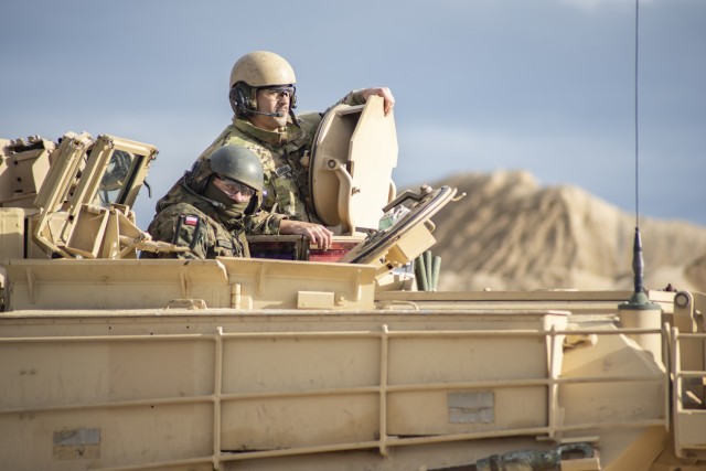 Polish soldiers attend Idaho National Guard M1 Abrams tank training in October and November to observe best practices as Polish Land Forces seek to develop their own training capability. The Idaho Army National Guard’s 204th Regional Training Institute, located at Gowen Field, specializes as an armor training schoolhouse, delivering curriculum to U.S. military armor students. During the visit, schoolhouse instructors and armor experts provided training and insight for Polish soldiers to consider as they seek a capacity to train their own forces in the armor field.