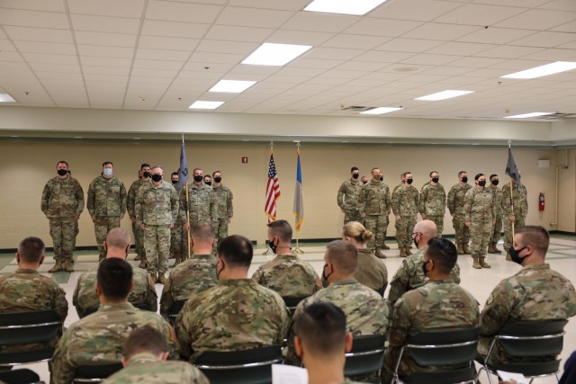 FORT GEORGE G. MEADE, Md. – Col. Matthew Lennox, commander of the 780th Military Intelligence Brigade (Cyber), hosted a transition of authority ceremony between two Army National Guard Cyber Protection Battalions at the U.S. Army Smathers Reserve Center, December 1.