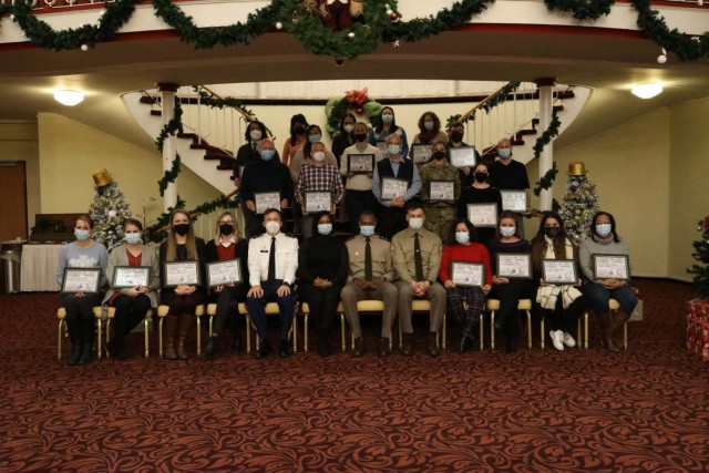 Operation Allies Welcome volunteers who supported Task Force Home at Rhine Ordnance Barracks, Kaiserslautern, Germany, received certificates of appreciation from 21st Theater Sustainment Command Commanding General Maj. Gen. James Smith and Command...