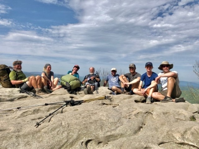 Staff Sgt. Bridgette Johnson, 313th Airlift Squadron loadmaster at Joint Base Lewis-McChord, Washington, and her "trail family" hike the Appalachian National Scenic Trail, March 19 to June 30, 2021. The entire hike took her 134 days with...
