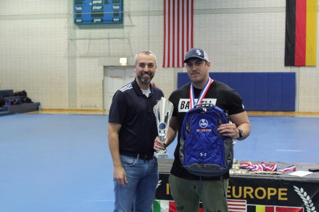 Austin Denham from Vilseck won the competition as best male lifter for his combined 1708.5 pounds in the squat, bench press and deadlift.