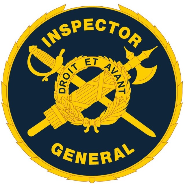 The Inspector General Identification Badge was designed by the U.S. Army Institute of Foundry designed the badge which pays tribute to the rich history of the IG system.  It will be available at military clothing stores this spring.