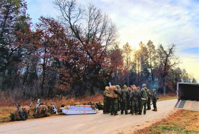 Marines with the 6th Marine Division of Camp Lejeune, N.C., participate in training Dec. 1, 2021, in the Cold-Weather Operations Course (CWOC) Class 22-01 at Fort McCoy, Wis. More than 150 Marines participated in the course that was temporarily...
