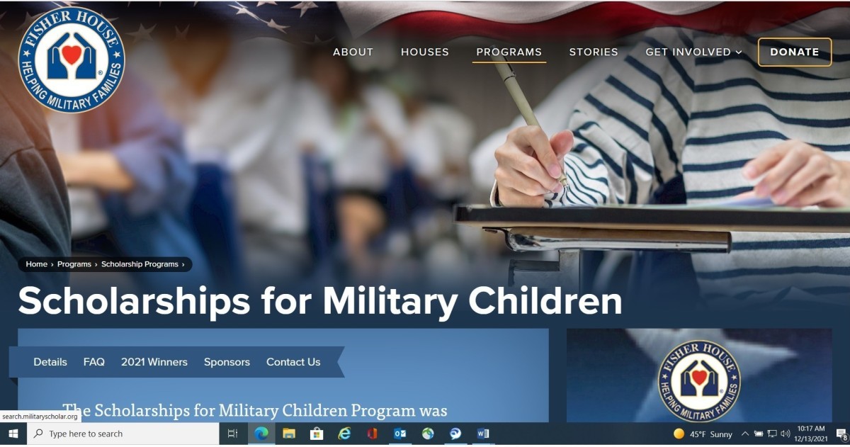 Scholarships for Military Children now open Article The United