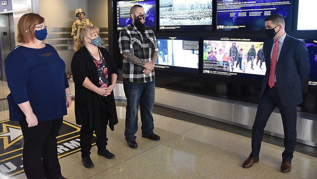 Matt Sannito, deputy to the commanding general, U.S. Army Sustainment Command, gives praise to ASC security personnel Dec. 2 at ASC headquarters, Rock Island Arsenal, Illinois, for achieving their Security Professional Education Development...