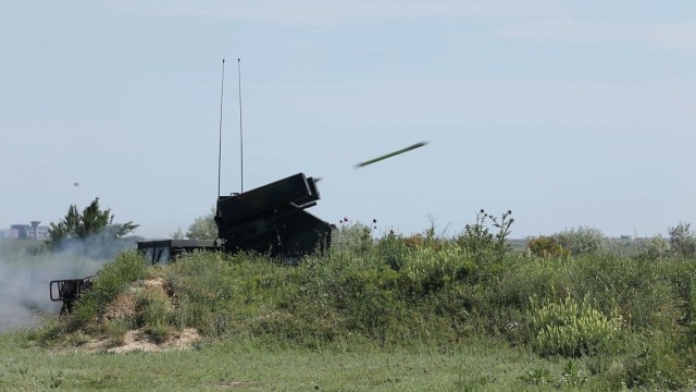 An AN/TWQ-1 Avenger missile system launches a missile at an airborne target during a live-fire exercise June 9, 2021. The exercise was part of Saber Guardian, an exercise with DEFENDER-Europe 21. 

DEFENDER-Europe 21 is a large-scale U.S. Army-led exercise designed to build readiness and interoperability between the U.S., NATO allies and partner militaries. This year, more than 28,000 multinational forces from 26 nations will conduct nearly simultaneous operations across more than 30 training areas in 14 countries from the Baltics to the strategically important Balkans and Black Sea Region. 