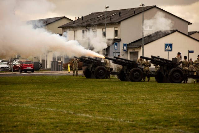 56th Artillery Command reactivation ceremony on Clay Kaserne, Wiesbaden, Germany, Nov. 8, 2021. 