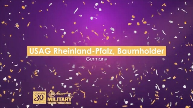 Boys and Girls Club of America Military Youth Programs awarded Baumholder’s youth program with its 2020-2021 Exceptional Service Award. Photo from online ceremony