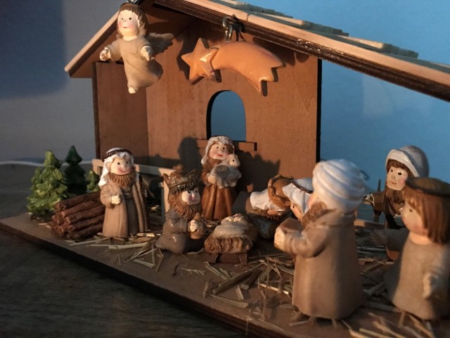 WIESBADEN, Germany - A nativity set for children as it can be found in many German households during Christmas time.