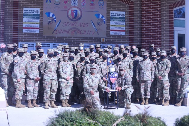 Adjutant General of the Army, Brigadier General Hope Rampy conducts a unit visit for professional development at Fort Stewart, Georgia, Dec. 13, 2021.
