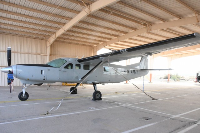 “It is a surrogate aircraft,&#34; explained Stuart Smith, the Avionics lead for Yuma Proving Ground&#39;s (YPG) only Cessna 208 in the U.S. Army. The aircraft is versatile in that it can be used for a multitude of test and evaluations done yearly at YPG.