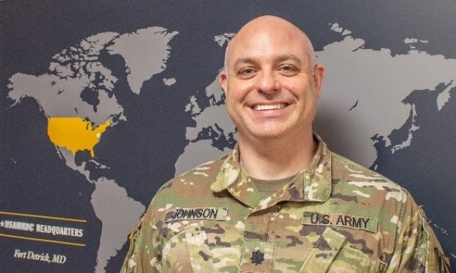 Lt. Col. Jacob Johnson, director of both the USAMRDC Joint Trauma Analysis and Prevention of Injury in Combat team and the Blast Injury Research Coordinating Office. (Photo Courtesy: Johnson Family)