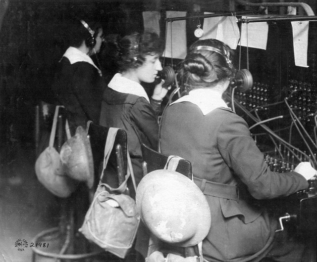 Switchboard at  Pershing&#39;s First Army Headquarters