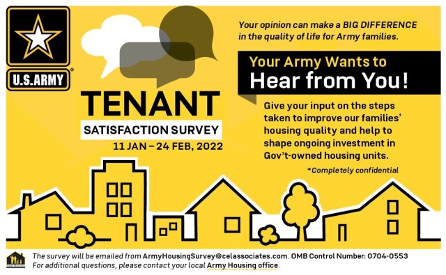 US Army launches annual housing tenant satisfaction survey