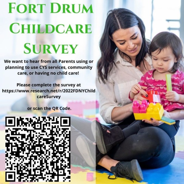 Fort Drum seeks input from parents on child care services