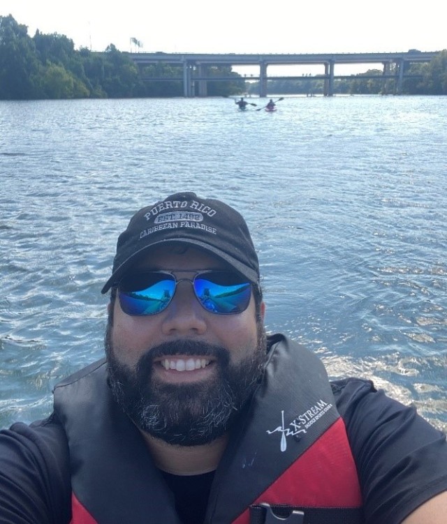 Gonzalez kayaking in Austin