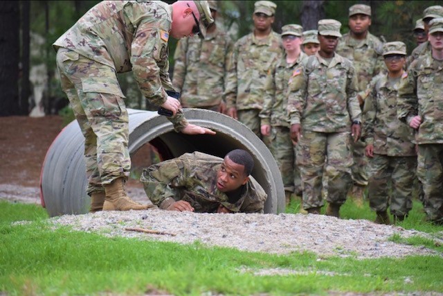 SFC Jackson demonstrates obstacle course