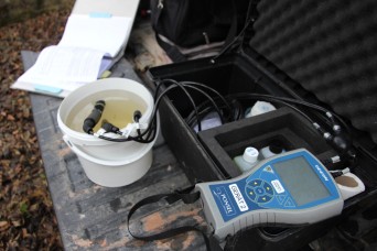 USAG Bavaria Environmental Division collects surface water samples across GTA
