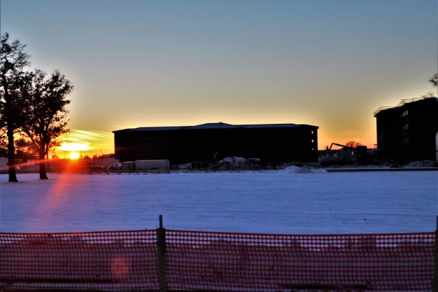 Winter sunrise, sunset at Fort McCoy