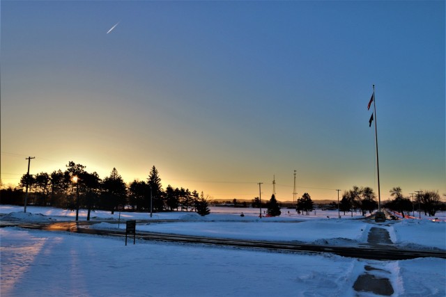Winter sunrise, sunset at Fort McCoy