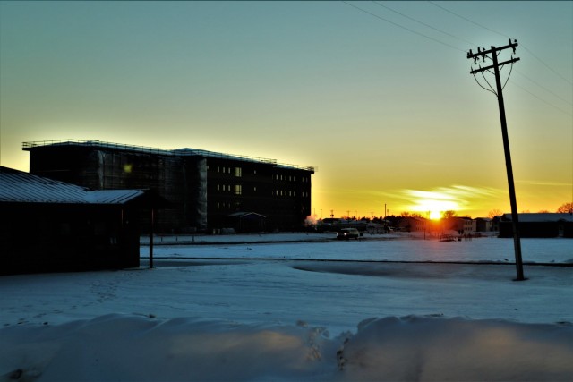 Winter sunrise, sunset at Fort McCoy
