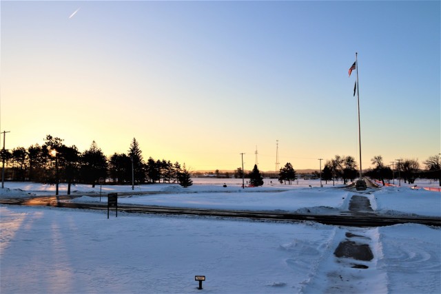 Winter sunrise, sunset at Fort McCoy