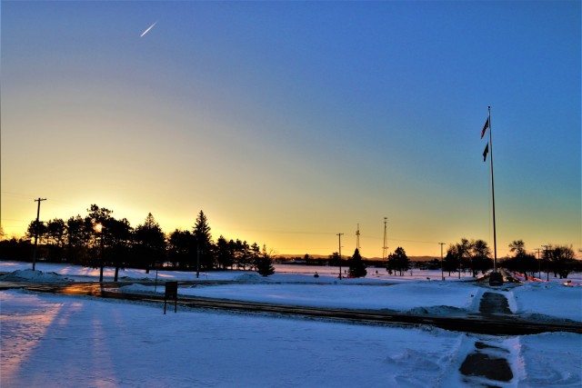 Winter sunrise, sunset at Fort McCoy