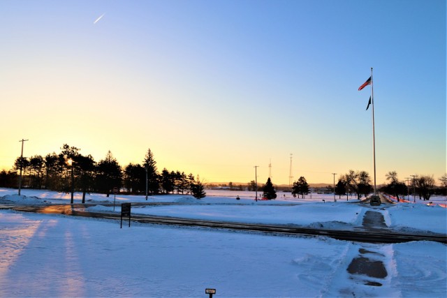Winter sunrise, sunset at Fort McCoy