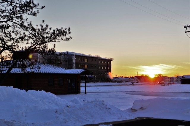 Winter sunrise, sunset at Fort McCoy