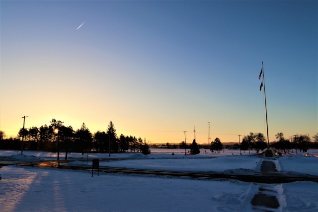 Winter sunrise, sunset at Fort McCoy