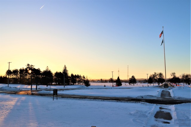Winter sunrise, sunset at Fort McCoy