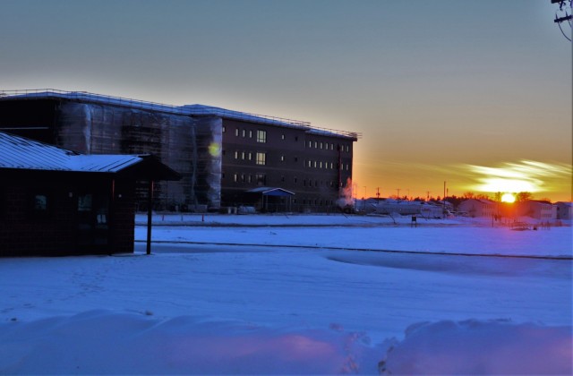 Winter sunrise, sunset at Fort McCoy