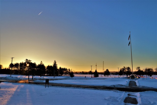 Winter sunrise, sunset at Fort McCoy