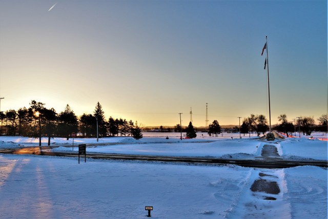 Winter sunrise, sunset at Fort McCoy