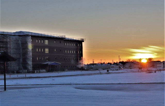 Winter sunrise, sunset at Fort McCoy