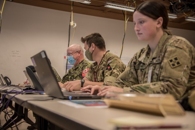 Soldiers from the 4th Infantry Division, supporting units and allied partners participated in the Command Post Computing Environment Operational Assessment during Joint Warfighter Assessment 21.at Fort Carson, Colorado from June 17-24, 2021.