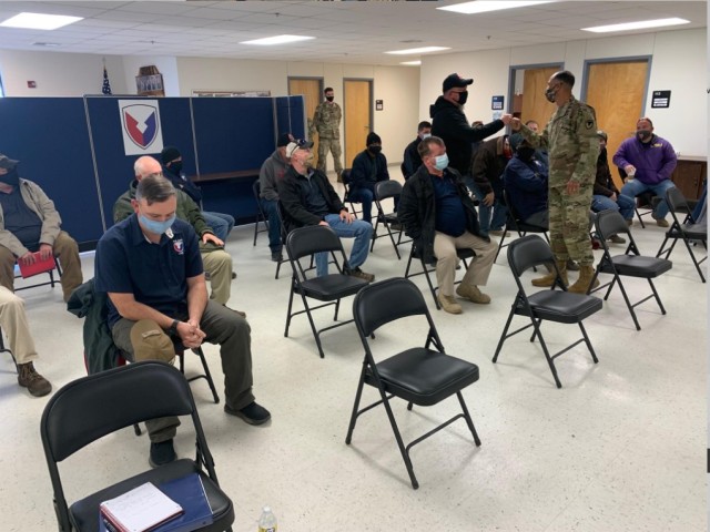 Maj. Gen. Robert Edmonson met with CECOM field support personnel for open dialogue on how CECOM can improve C5ISR support operations.