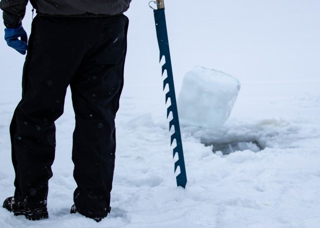 Ice cutter standing by