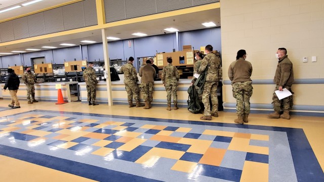 Fort McCoy’s Central Issue Facility supports each CWOC class with ECWCS equipment-issue capability