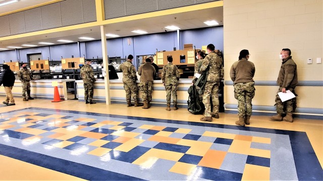 Fort McCoy’s Central Issue Facility supports each CWOC class with ECWCS equipment-issue capability
