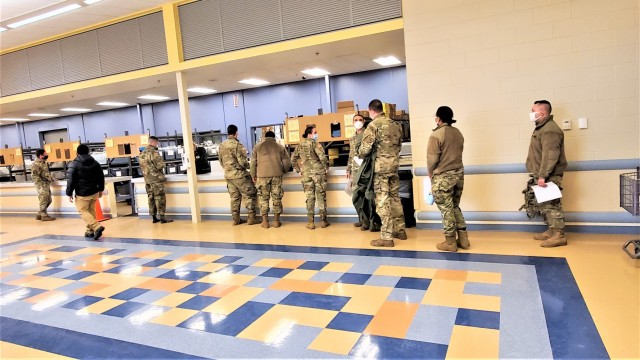 Fort McCoy’s Central Issue Facility supports each CWOC class with ECWCS equipment-issue capability