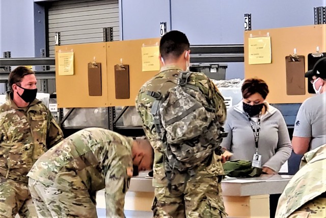 Fort McCoy’s Central Issue Facility supports each CWOC class with ECWCS equipment-issue capability