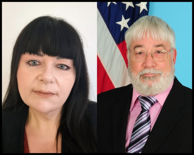 Martina Semler and Timothy Roberts, both from USAG Bavaria, earned the junior civilian category awards in the annual U.S. Army Europe and Africa Frederick E. Vollrath Human Resources Award for Excellence.