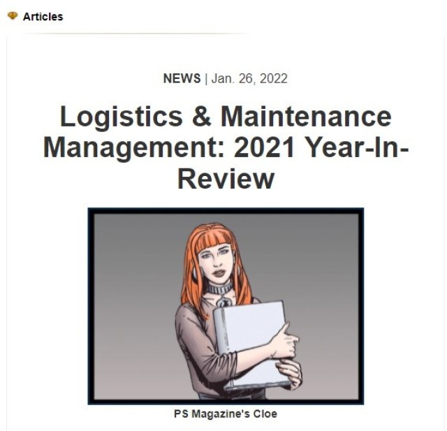 An example year-in-review page focused on logistics and maintenance management from the PS Magazine website.