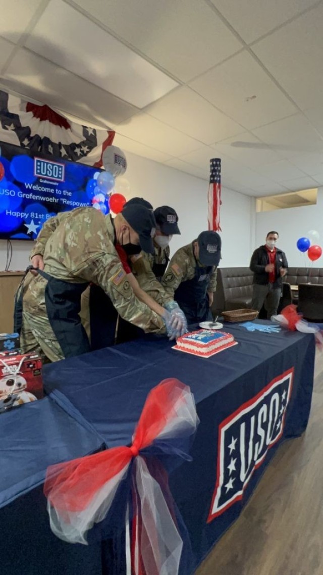 USO celebrates its 81st birthday and reopening of USO Grafenwoehr