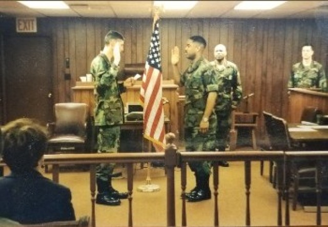 Sullivan’s promotion from 1st Lieutenant to Captain at Fort Drum, April 1997. 