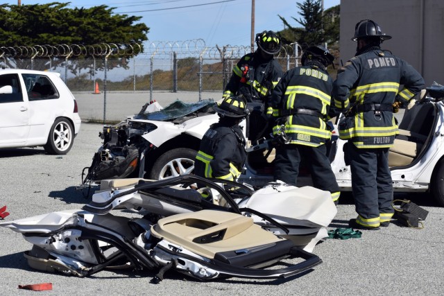 Presidio of Monterey Fire Department trains to save lives during vehicle extrications