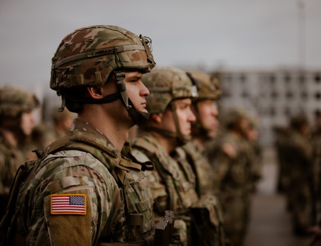 US Army National Guard&#39;s 1st Battalion, 185th Infantry Regiment takes the reigns of NATO&#39;s battle group in Poland