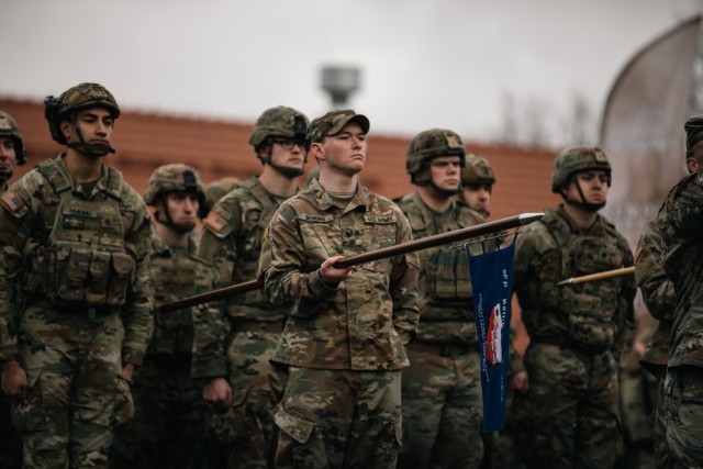 US Army National Guard&#39;s 1st Battalion, 185th Infantry Regiment takes the reigns of NATO&#39;s battle group in Poland